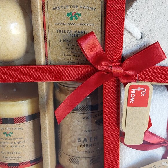 Mistletoe Farms 6 Piece French Vanilla Spa Gift Set New in Box - Picture 3 of 11